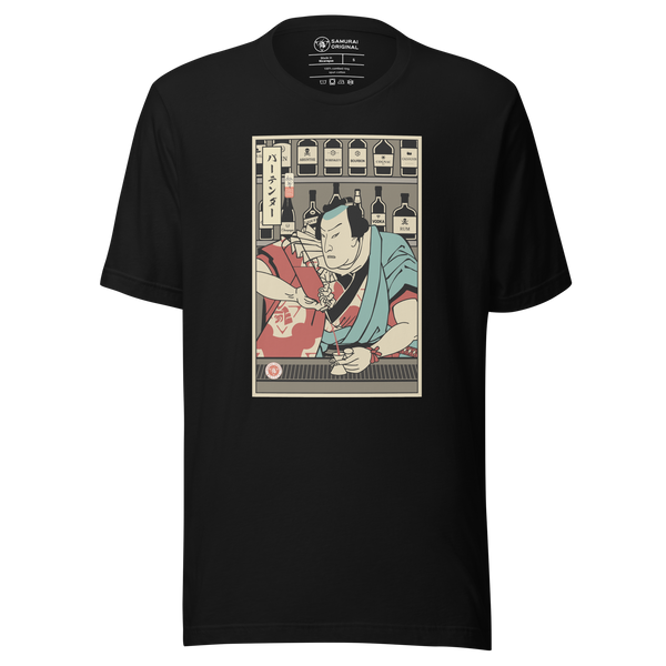 Samurai Bartender Wine Ukiyo-e Unisex T-Shirt