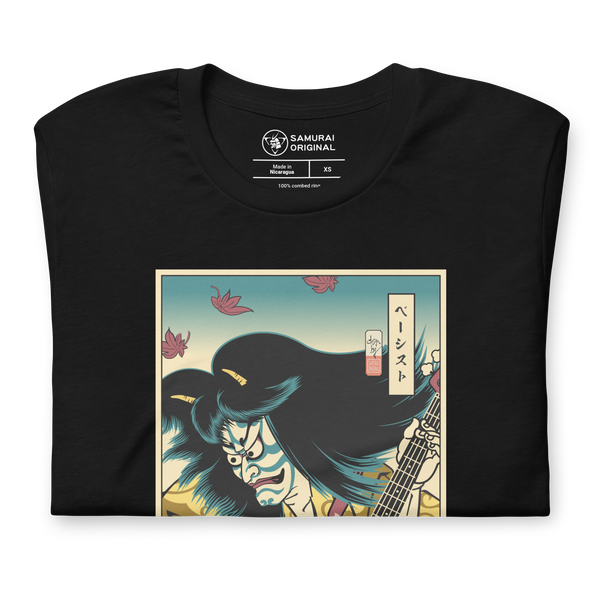 Hannya Bassist Player Music Japanese Ukiyo-e Unisex T-Shirt - Samurai Original