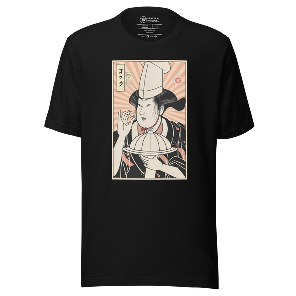 Geisha Chef Cook Dish Japanese Ukiyo-e Unisex T-Shirt - Samurai Original