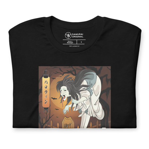 Halloween Horror Ghost Japanese Ukiyo-e Unisex T-Shirt - Samurai Original