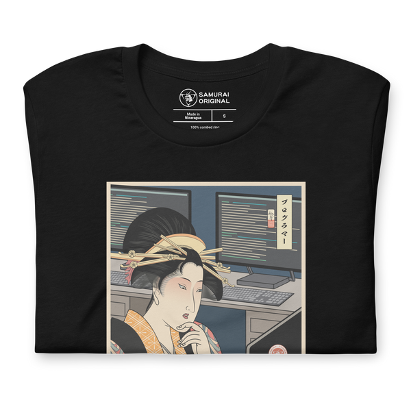 Geisha Programmer Computer Science Japanese Ukiyo-e Unisex T-Shirt 2 - Samurai Original