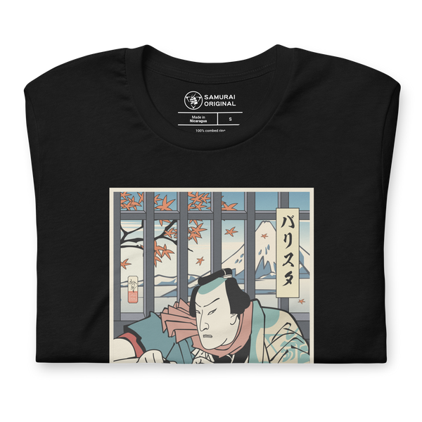 Samurai Barista Coffee Ukiyo-e Unisex T-Shirt