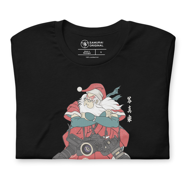 Santa Claus Photographer Camera Ukiyo-e Unisex T-Shirt