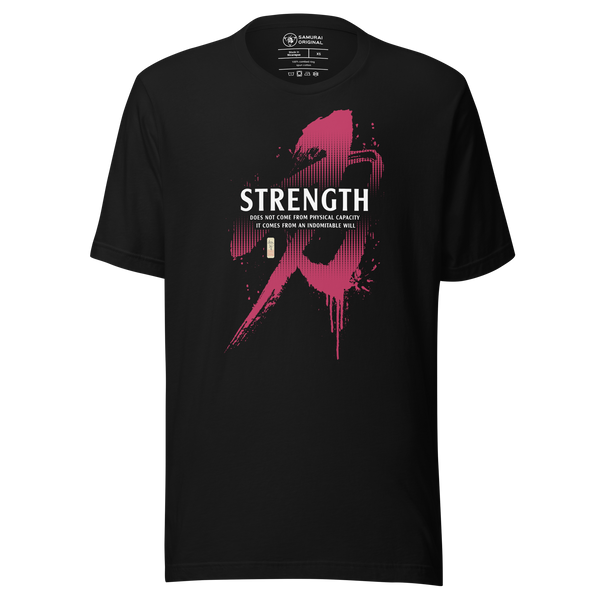 Strength Motivational Quote Japanese Kanji Calligraphy Unisex T-Shirt