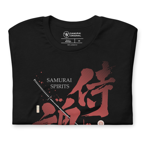 Samurai Spirits Kanji Calligraphy Unisex T-Shirt