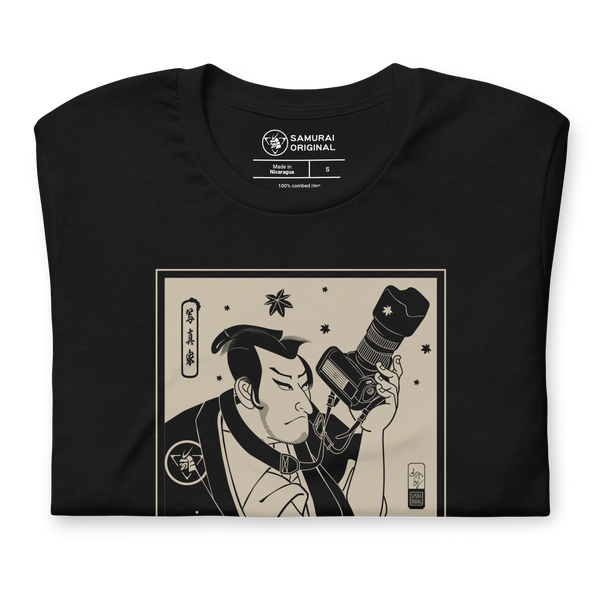 Samurai Photographer 3 Camera Ukiyo-e Unisex T-Shirt