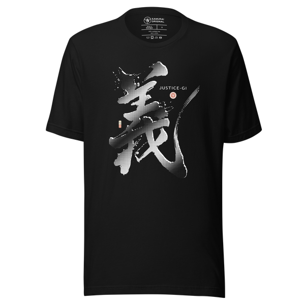 Justice-Gi Seven Virtues Of Bushido Japanese Kanji Calligraphy Unisex T-Shirt