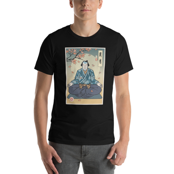 Samurai Meditation Yoga Ukiyo-e Unisex T-Shirt