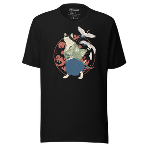 Cat Samurai Funny Japanese Ukiyo-e Unisex T-shirt 4 - Samurai Original