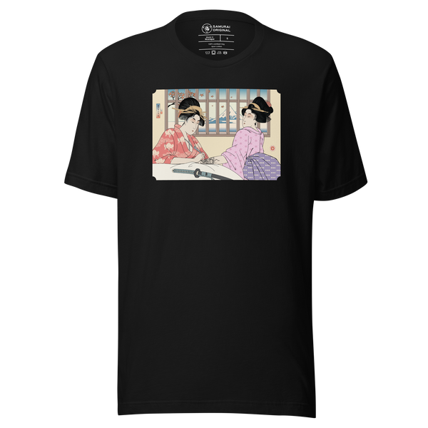 Geisha Henna Artist Japanese Ukiyo-e Unisex T-shirt - Samurai Original