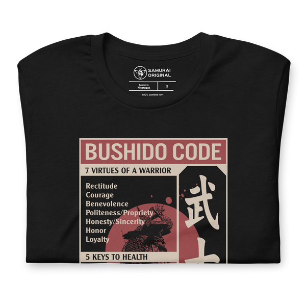 Bushido Code Seven Virtues Of Warrior Japanese Unisex T-Shirt - Samurai Original