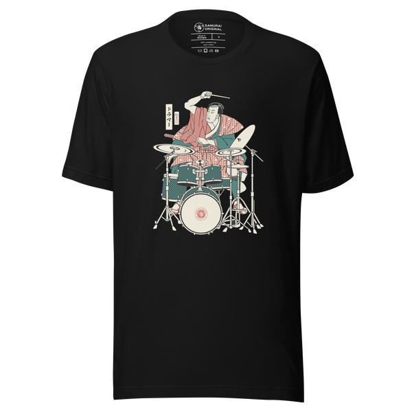Samurai Drummer 3 Percussion Music Ukiyo-e Unisex T-Shirt