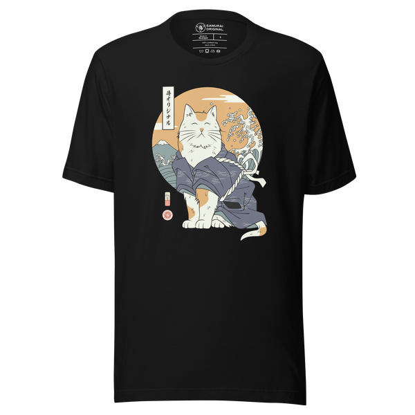 Cat Samurai Funny Japanese Ukiyo-e Unisex T-Shirt