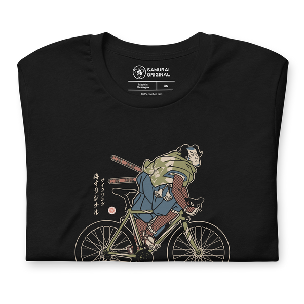 Samurai Bicycle Race Sport Ukiyo-e Unisex T-Shirt - Samurai Original