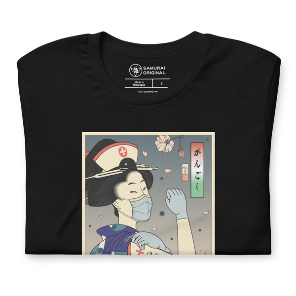 Geisha Nurse Medical Japanese Ukiyo-e Unisex T-Shirt - Samurai Original