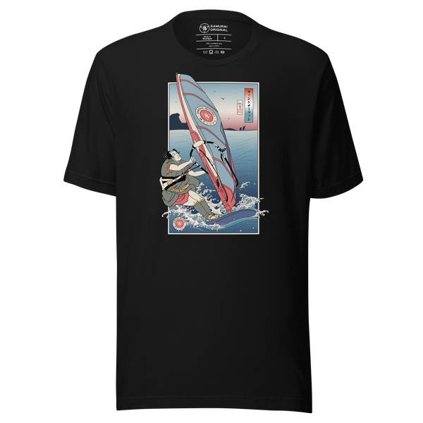 Samurai Windsurfing Extreme Sport Ukiyo-e Unisex T-Shirt - Samurai Original