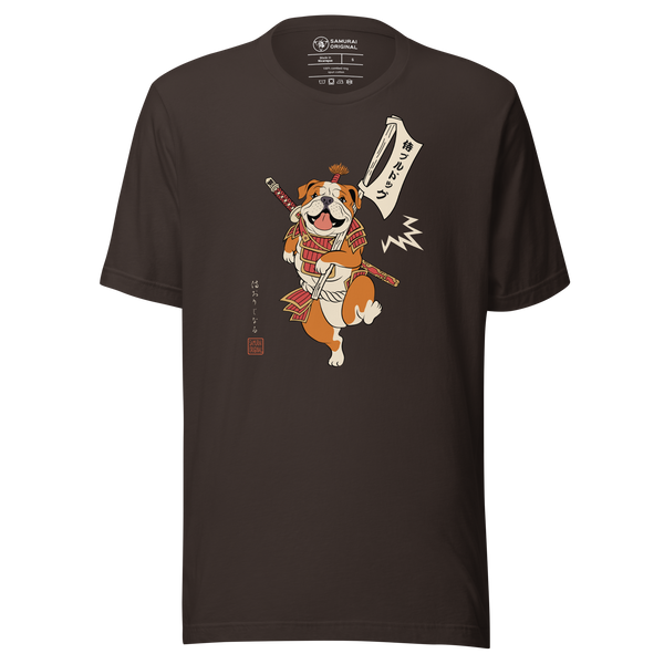 Samurai Bulldog Japanese Ukiyo-e Unisex t-shirt 2