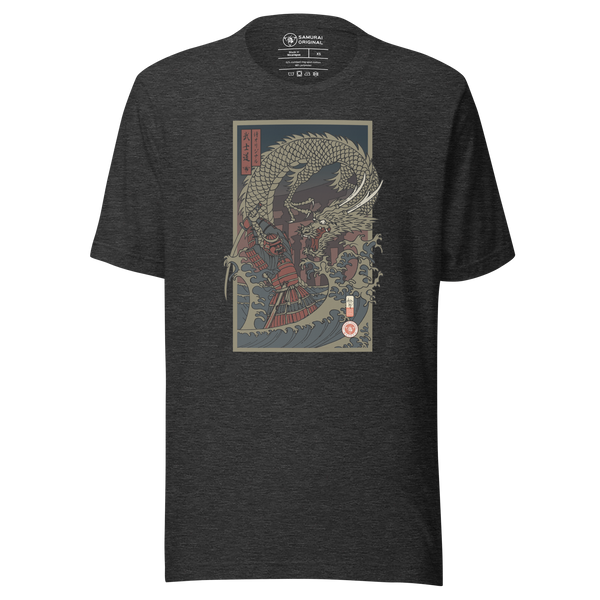 Samurai vs Dragon Warrior Ukiyo-e Unisex T-Shirt
