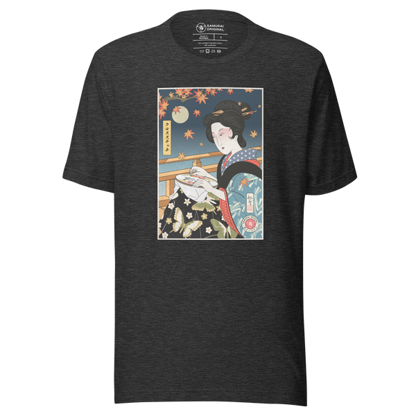 Geisha Cross Stitch Mom Japanese Ukiyo-e Unisex T-shirt - Samurai Original
