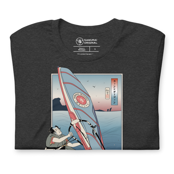 Samurai Windsurfing Extreme Sport Ukiyo-e Unisex T-Shirt - Samurai Original
