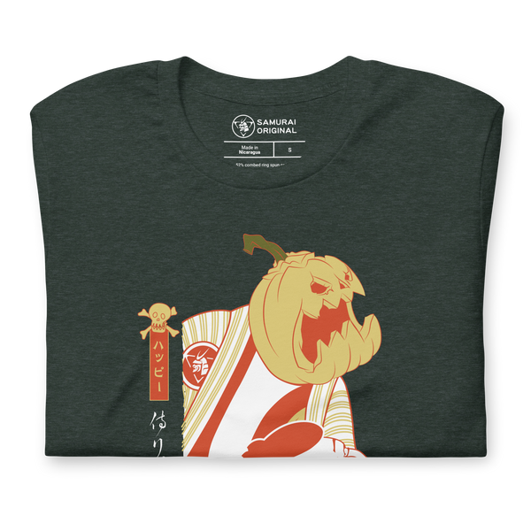 Halloween Pumpkin Japanese Ukiyo-e Unisex T-shirt - Samurai Original