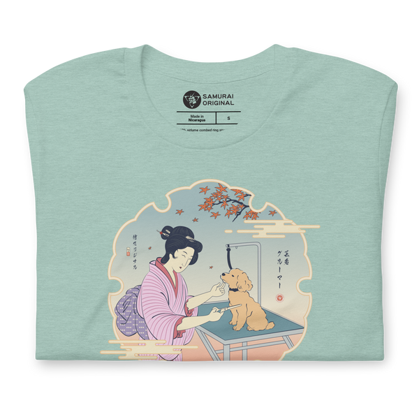 Geisha Groomer Japanese Ukiyo-e Unisex T-shirt - Samurai Original