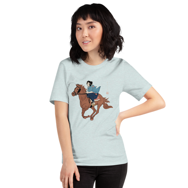 Onna Bugeisha Riding Horse Japanese Ukiyo-e Unisex T-shirt