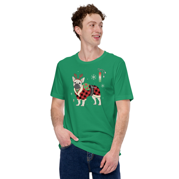 French Bulldog Funny Christmas Japanese Ukiyo-e Unisex T-shirt - Samurai Original