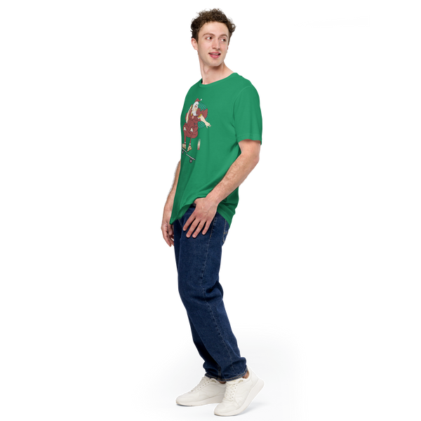 Santa Claus Skateboard Merry Christmas Unisex t-shirt