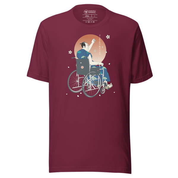 Samurai Wheelchair Ukiyo-e Unisex T-shirt - Samurai Original
