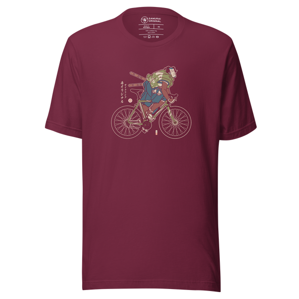 Samurai Bicycle Race Sport Ukiyo-e Unisex T-Shirt - Samurai Original