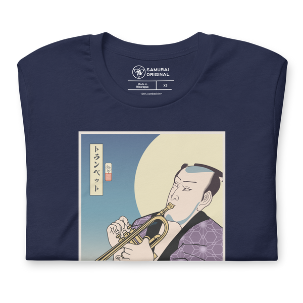 Samurai Trumpet Brass Instrument Ukiyo-e Unisex T-Shirt