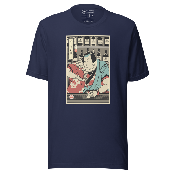 Samurai Bartender Wine Ukiyo-e Unisex T-Shirt