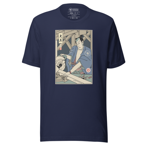 Samurai Carpenter Wood Artisan Ukiyo-e Unisex T-Shirt