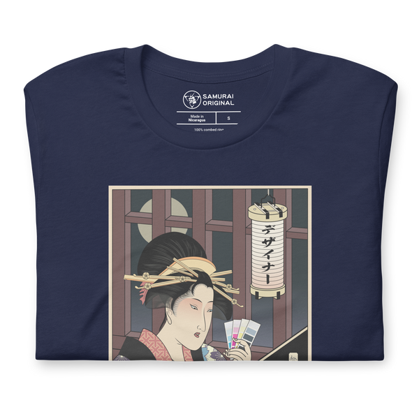 Geisha Design Japanese Ukiyo-e Unisex T-Shirt - Samurai Original