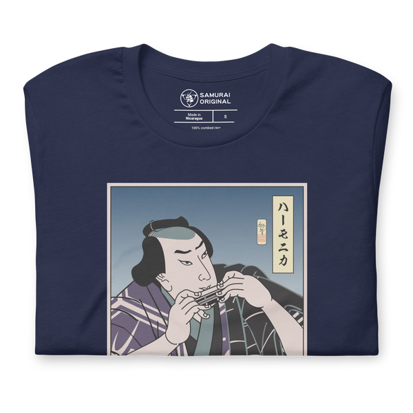 Samurai Harmonica Player Music Ukiyo-e Unisex T-Shirt