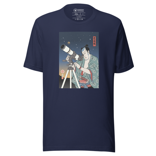 Samurai Astronomy Telescope Ukiyo-e Unisex T-Shirt