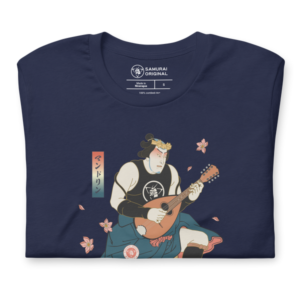 Samurai Play Mandolin Music Ukiyo-e Unisex T-shirt