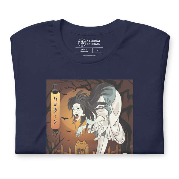 Halloween Horror Ghost Japanese Ukiyo-e Unisex T-Shirt - Samurai Original