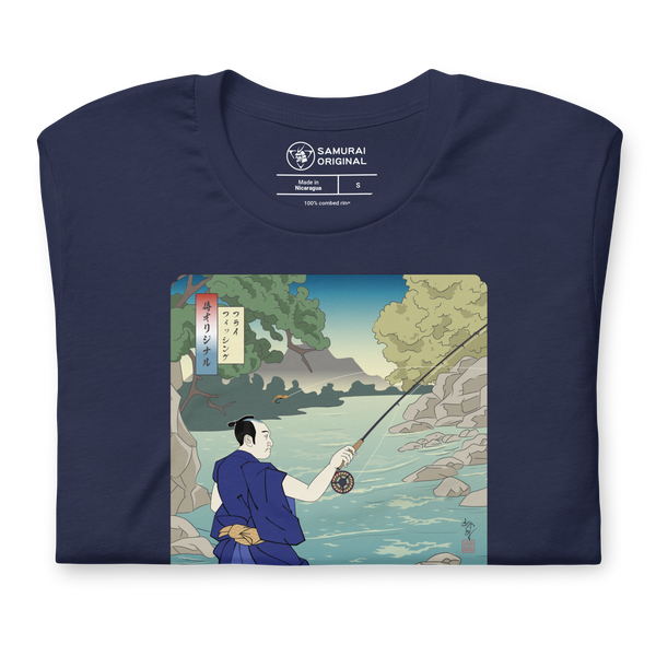 Samurai Fly Fishing Ukiyo-e Unisex t-shirt – Samurai Original