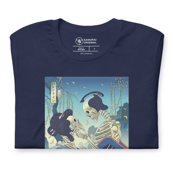 Skeleton Samurai & Geisha Gift For Valentine Unisex T-Shirt