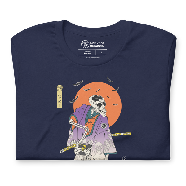 Halloween Samurai Skeleton Japanese Ukiyo-e Unisex T-shirt