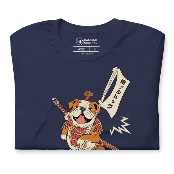 Samurai Bulldog Japanese Ukiyo-e Unisex t-shirt 2