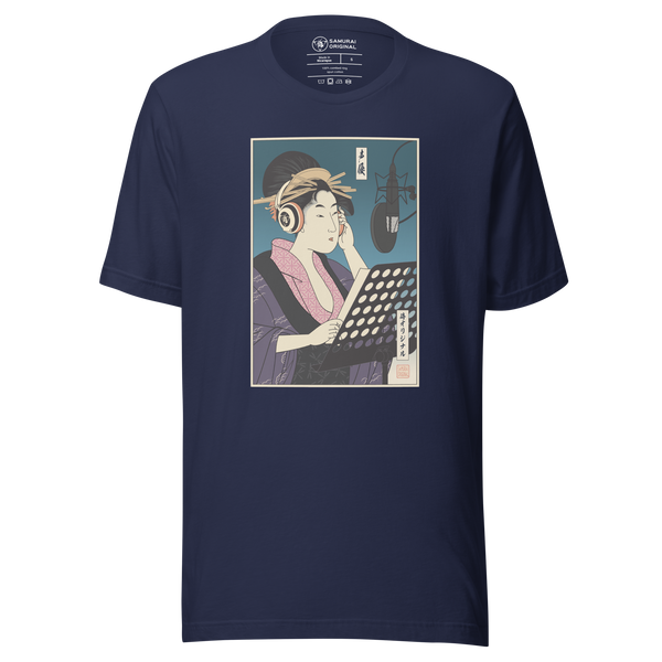 Geisha Voice Actor Japanese Ukiyo-e Unisex T-shirt - Samurai Original