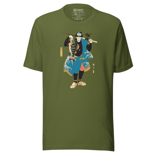 Samurai Fishing 6 Ukiyo-e Unisex T-shirt - Samurai Original