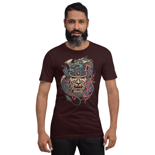 Samurai Mask & Dragon Demon Unisex T-Shirt