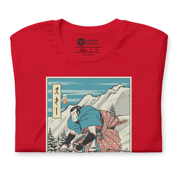Samurai Ski Winter Sport Ukiyo-e Unisex T-Shirt