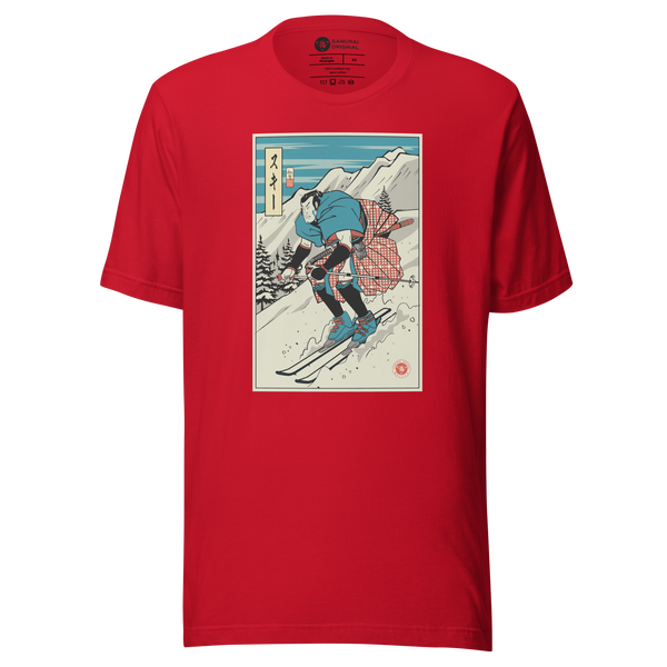 Samurai Ski Winter Sport Ukiyo-e Unisex T-Shirt
