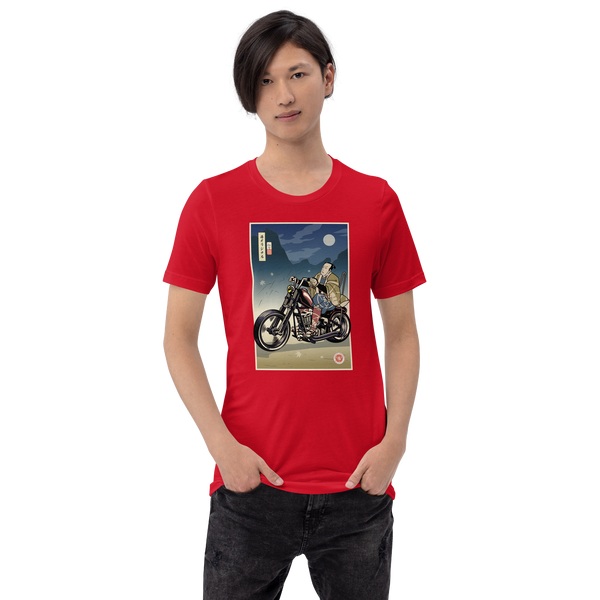 Samurai Chopper Motorcycle Ukiyo-e Unisex T-Shirt