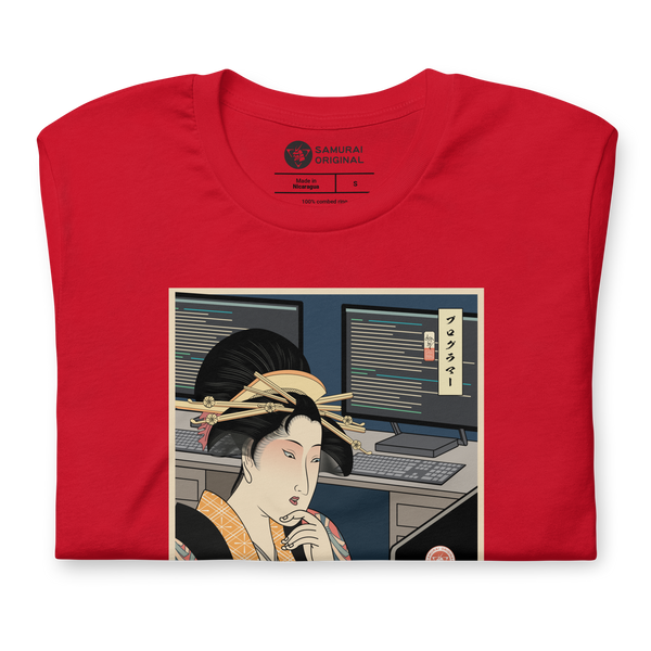 Geisha Programmer Computer Science Japanese Ukiyo-e Unisex T-Shirt 2 - Samurai Original